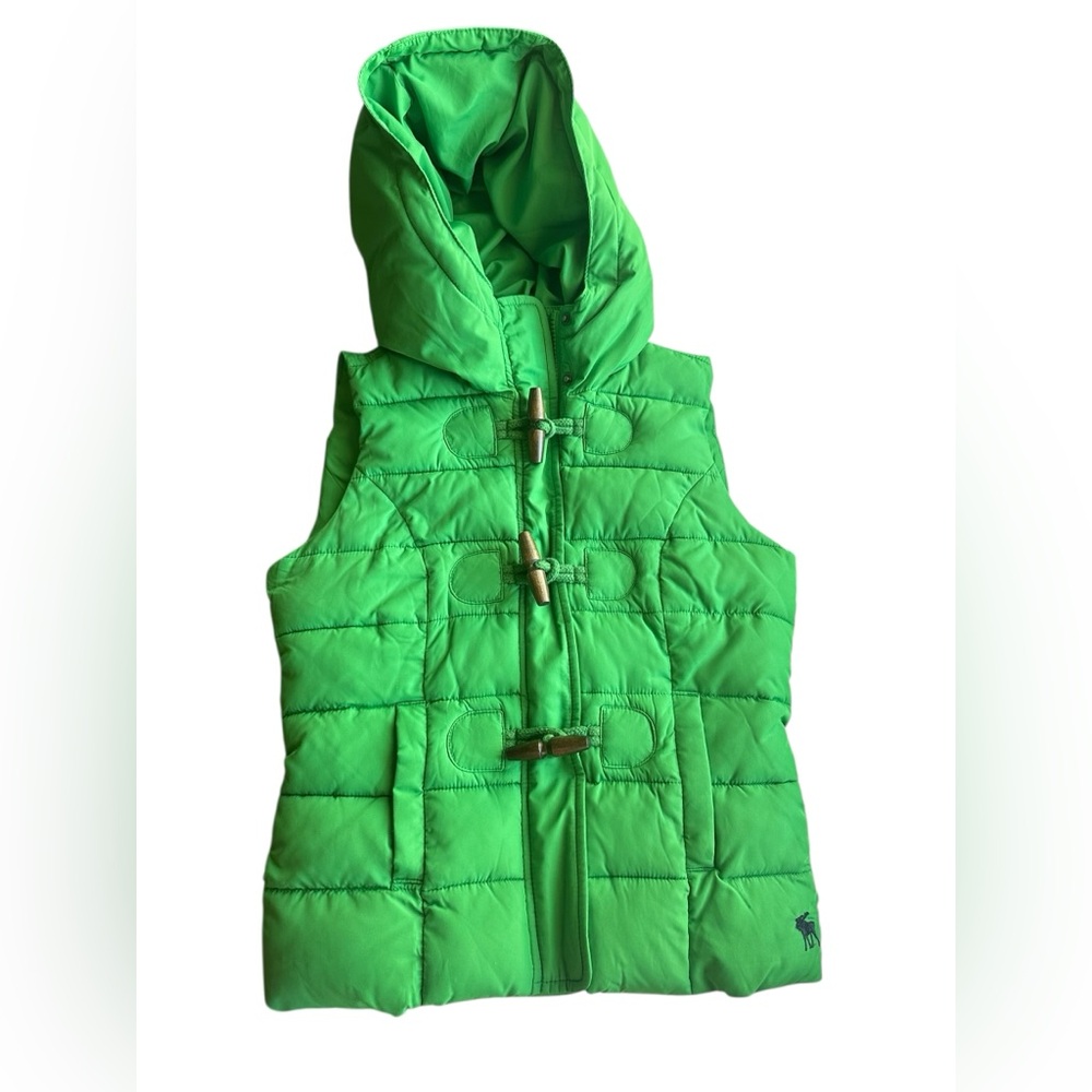 Abercrombie & Fitch kids Green Hooded Vest Jacket